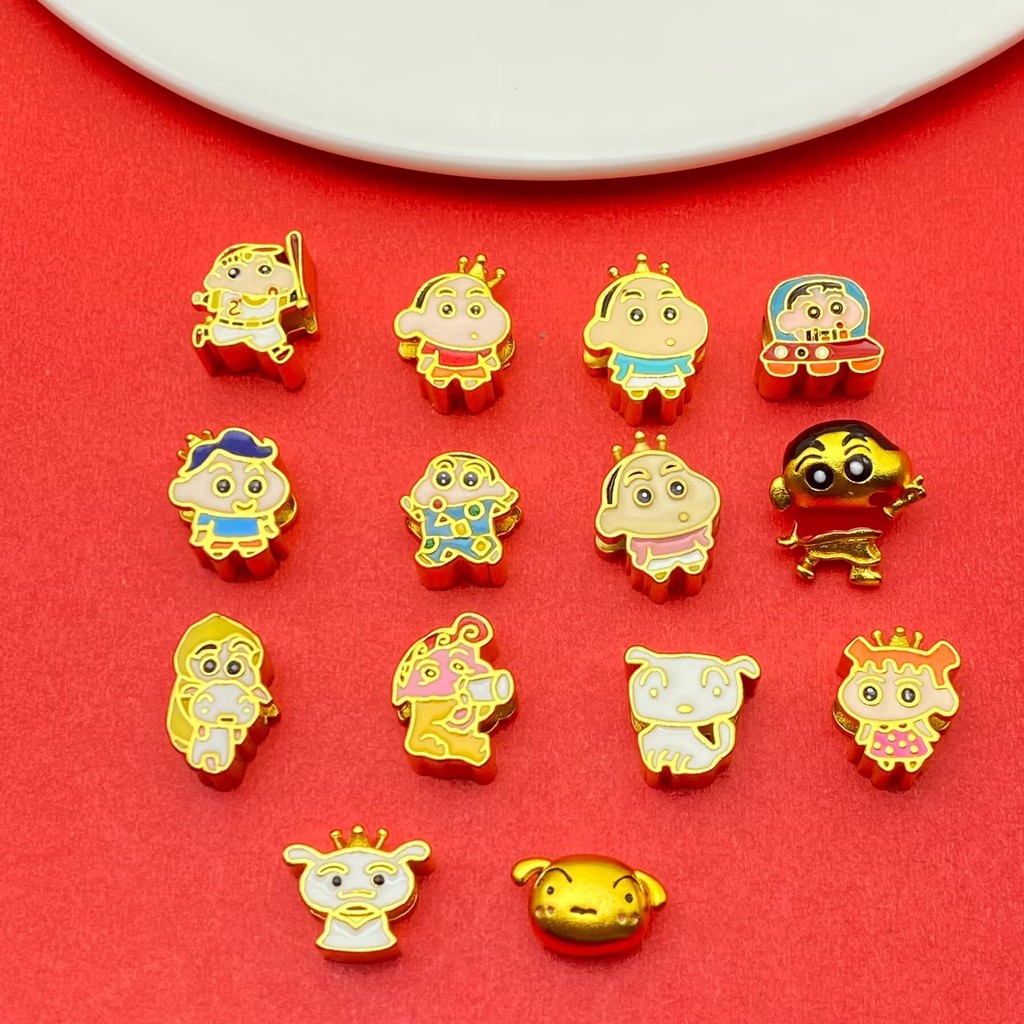 Crayon Shin-Chan Đệm Hạt Vàng Cổ Trang Sức DIY Thời Trang