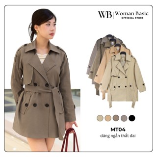  Áo măng tô nữ dáng ngắn thắt đai trẻ trung sang trọng hàn quốc cao cấp MT04 mặc đi làm công sở đi học đi chơi 