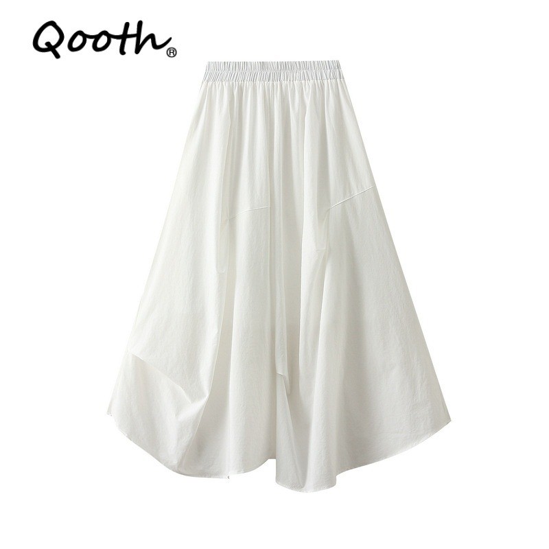 Váy Rộng Ruffle Thanh Lịch Cho Ngày Hằng Ngày Với Viền GiữaQT2767