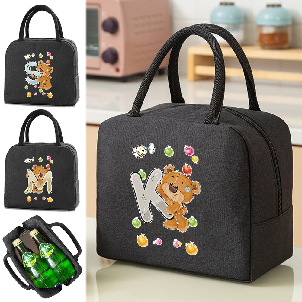 Lunch Bag Women Cooler Bags Unisex Thermal Bag Portable Lunch Box Food Tote Bear Series Lunch Bags f