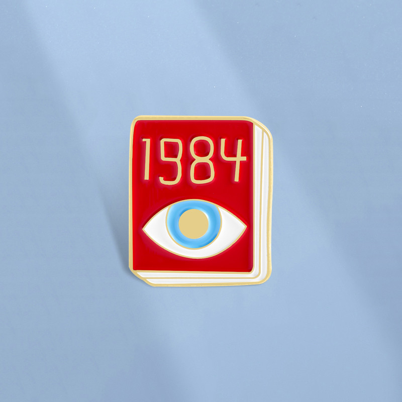 Cổ Điển 1984 - Tiểu thuyết của George Orwell với bình phong kim loại và quà tặng phụ kiện thời trang