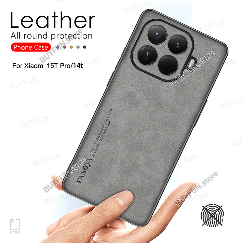 YBCG For Xiaomi 15tpro 14T 14tpro 15T Pro t15pro Case Shockproof Luxury Leather Texture Silky Feel C