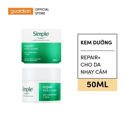Kem Dưỡng Hỗ Trợ Phục Hồi Simple Pro-ceramides 50ml | Guardian Việt Nam