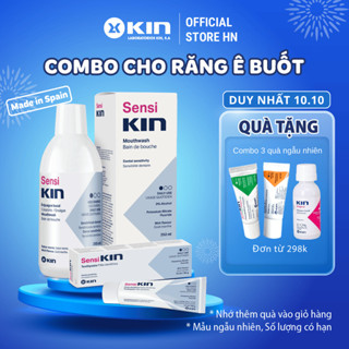Combo Nước Súc Miệng Kem Đánh Sensi Kin Cho Răng Ê Buốt Nhạy Cảm 250ml/75ml