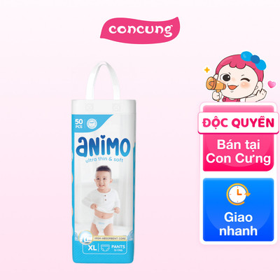 Tã Quần Animo Siêu Mềm Thoáng (XL, 50 miếng) - Con Cưng