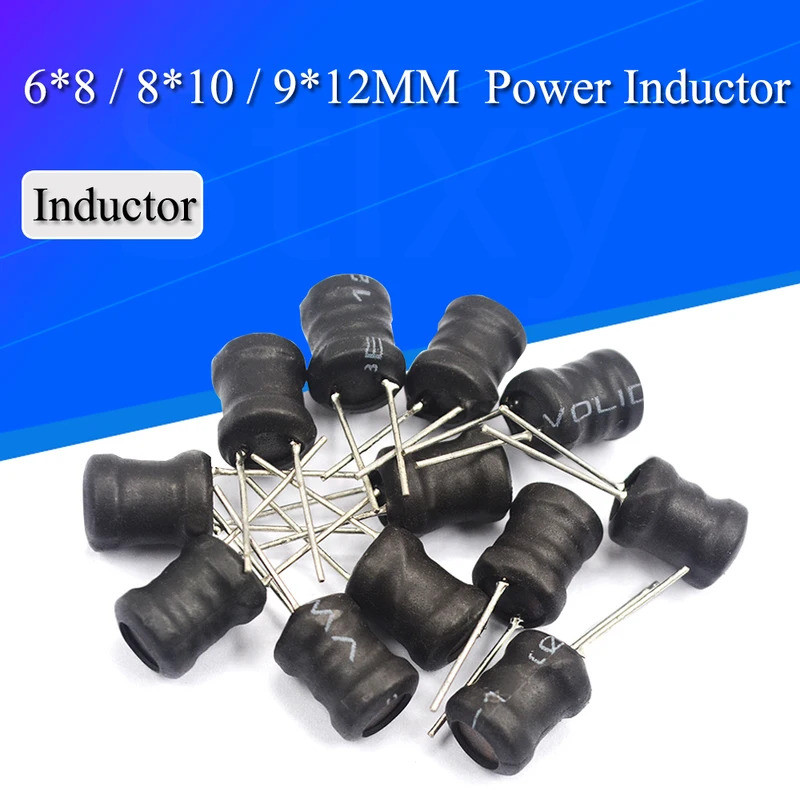15 Chiếc Điện Cuộn Cảm DIP 6 * 8mm 6X8mm 2.2UH 4.7UH 10uH 22uH 100uH 330uH 470uH 1MH 2.2MH 4.7MH 10M