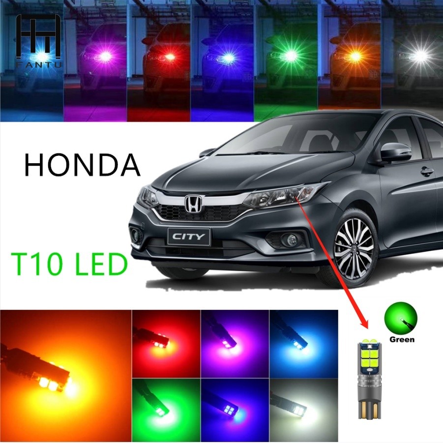 FANTUDZ [HONDA] Đèn Pha Nhỏ Phía Trước 1PC T10 / W5W 10LED Bóng Đèn Cửa Bên Xe Boot Biển Số Ánh Sáng