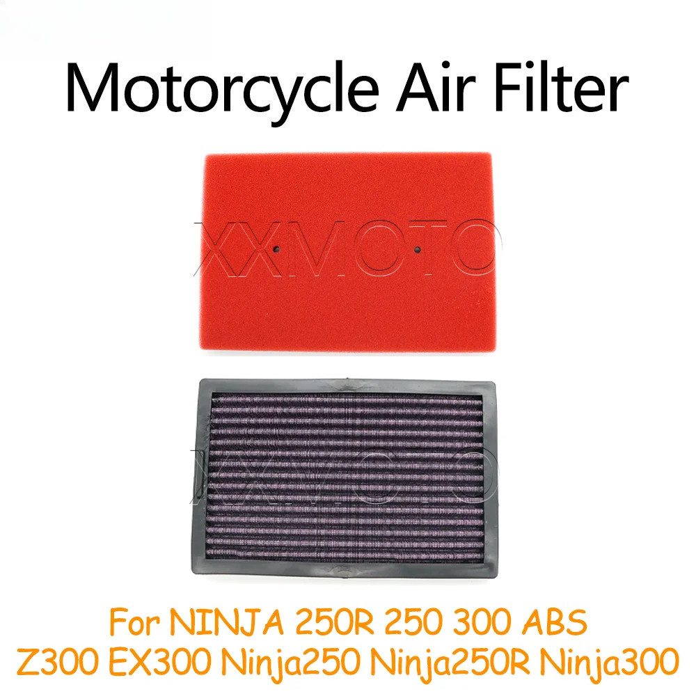 Lọc gió thay thế bọt biển cho Kawasaki NINJA 250R/250/300 ABS, Z300, EX300, EX Z300, Ninja250, Ninja