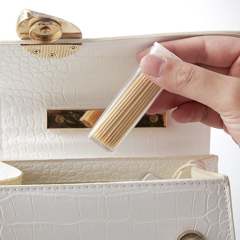 Hot-Selling#Mini Toothpick Box Small Portable Carry-Out Travel Outing Storage Bamboo 3/24 & GR9J