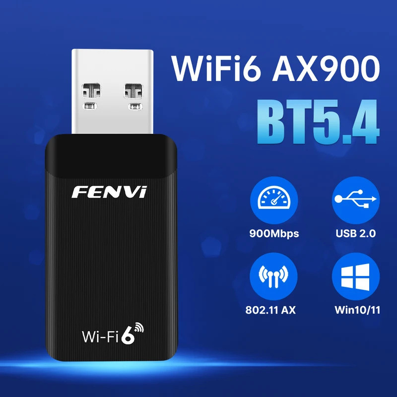 WiFi 6 AX900 BT5.4 USB WiFi Adapter 900Mbps 802.11ax WiFi không dây Dongle Ethernet Thu Adapter Mạng
