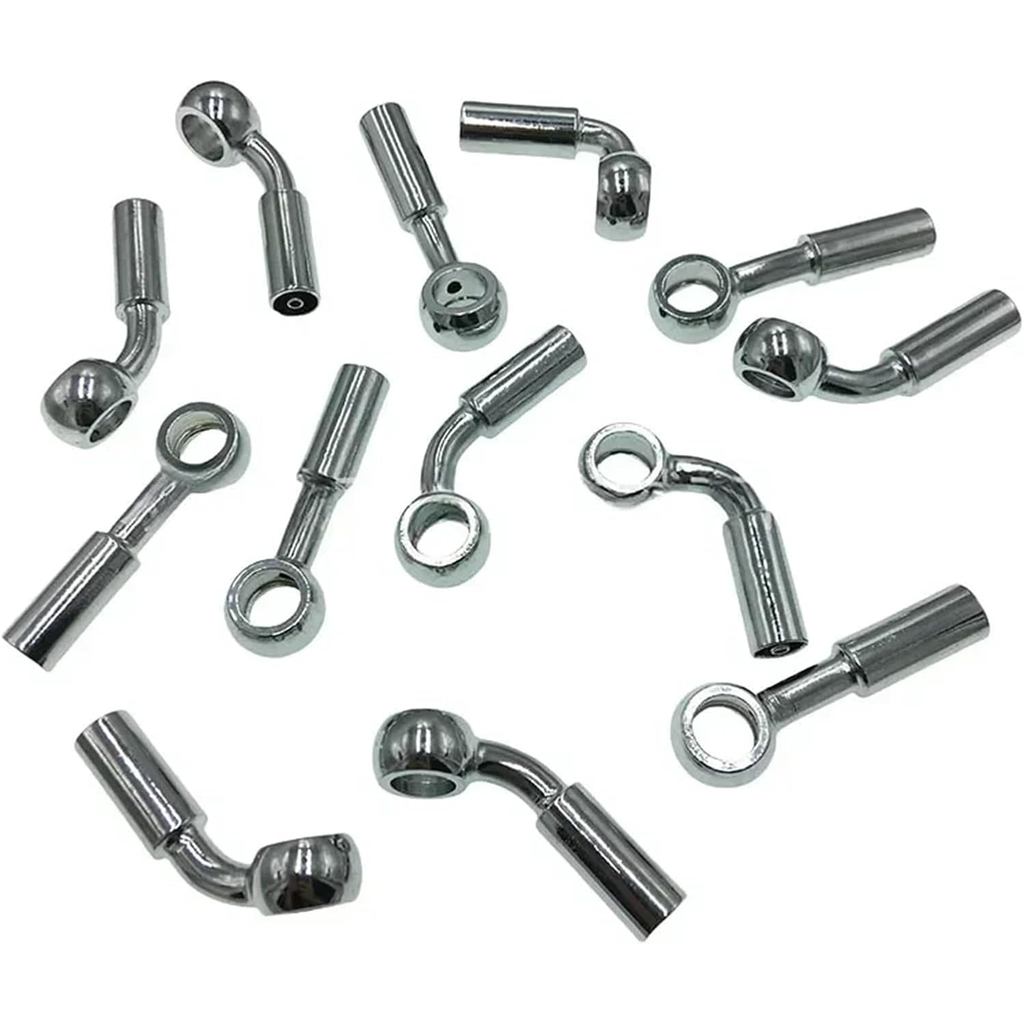 Banjo Lắp 10 Bộ AN3Brake Ống Đầu Nối Adapter Banjo M10 28° 45° 75° 90° Phụ kiện thủy lực Khớp uốn để