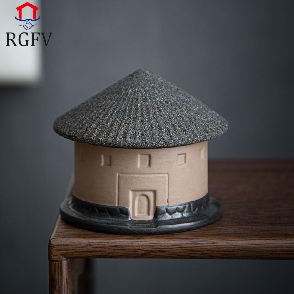 Bộ lọc trà RGFV Hakka Tulou, Lễ trà không xốp Bộ lọc cà phê gốm sứ vi mô, Tòa nhà Hakka có thể tái s