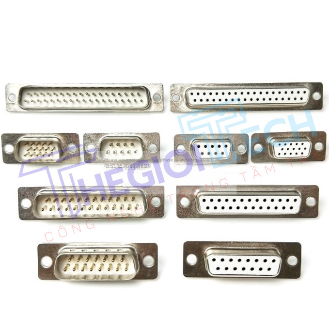 DB9/DB15/DB25/DB37/DB44/DB50 ĐẦU NỐI D-SUB 9 15 25 37 44 50 Lõi Pin Đực Cái Connector Welding Wire c