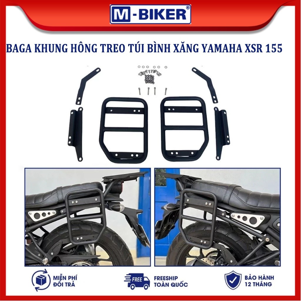 M-Biker | Khung treo túi bình xăng XSR155 Phụ kiện cao cấp dành cho Yamaha XSR155