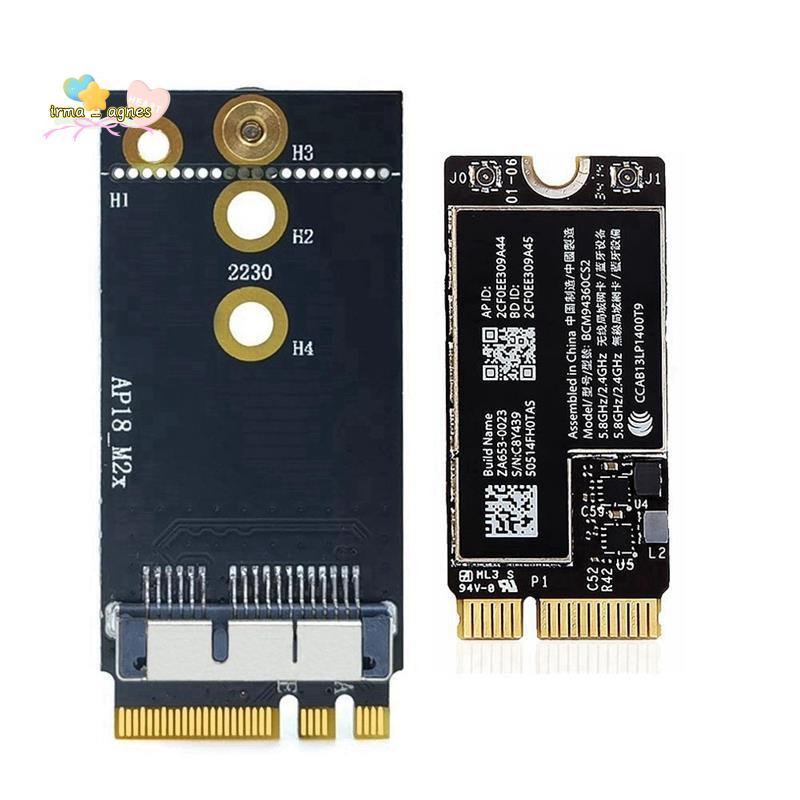 BCM94360CS2 Dual Band Wifi Card NGFF M.2 Key A / E Adapter Card WIFI BT 4.0 802.11Ac Cho 11Inch A146