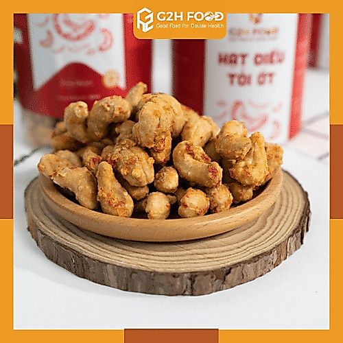 Hạt Điều Bình Phước Rang Tỏi Ớt – Nguyên Hạt - Ngũ Cốc Dinh Dưỡng Bà Bầu Ăn Kiêng Giảm Cân– G2H Food
