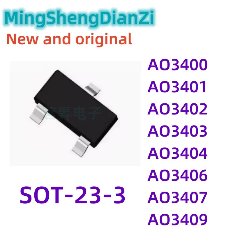 5 CHIẾC AO3400 AO3401 AO3402 AO3403 AO3406 AO3407 AO3409 SOT-23-3 Chip ic