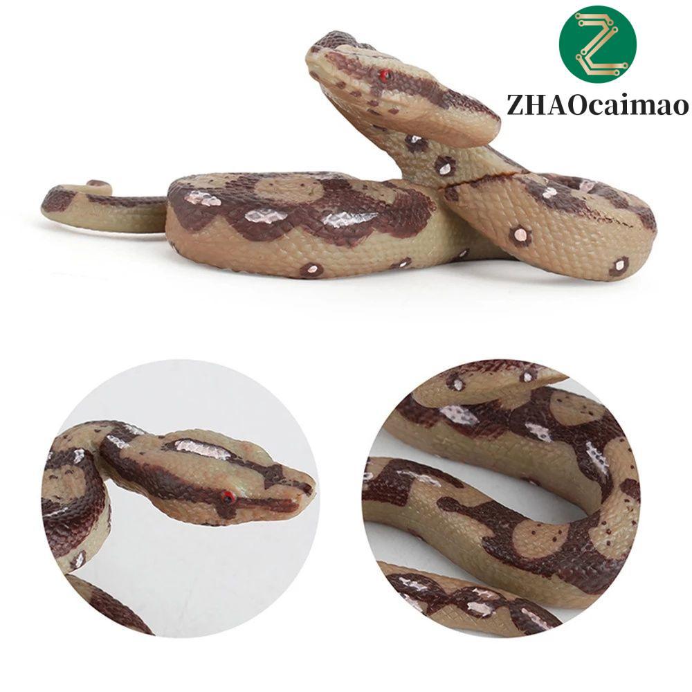 ZHAOCAIMAO Mô Phỏng Python Thực Tế Rắn Kích Thước Lớn Động Vật Mô Hình Hoang Dã Python Mô Hình Đồ Ch