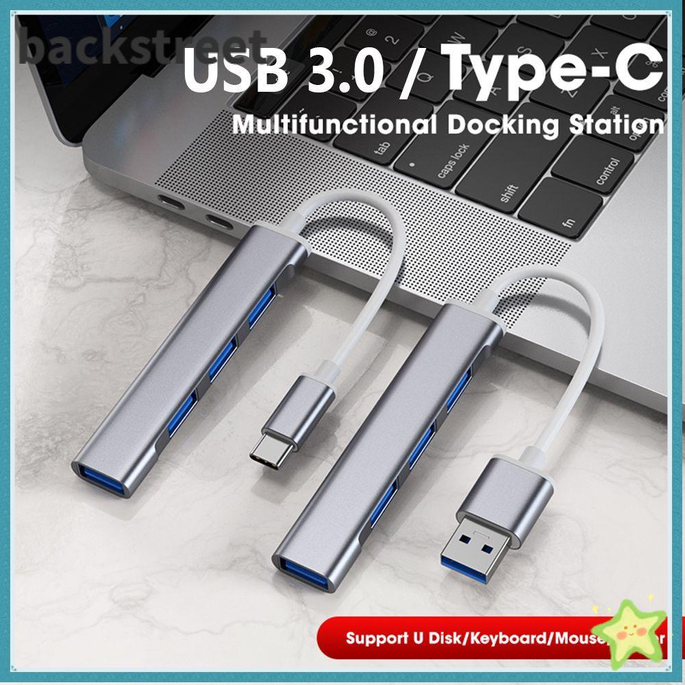 BACKSTRETDVKU USB C HUB Laptop PC Splitter Bộ chuyển đổi USB 3.0 Bộ mở rộng cho Dell