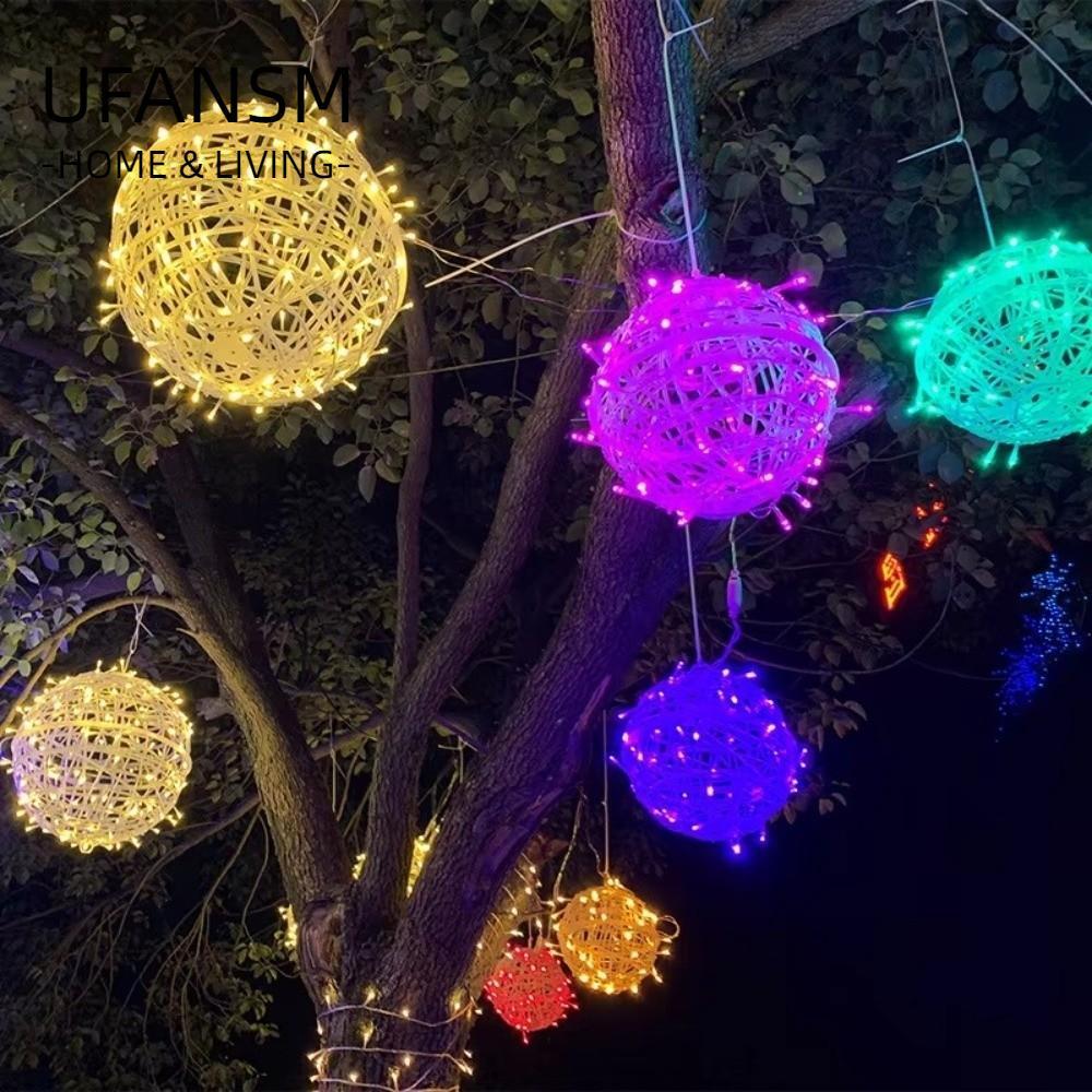 UFASM Festoon Mây Bóng Đèn, Bóng LED Mây Trang Trí Sân Vườn Đèn Treo, Năm 220V 20 / 28CM Ramadan Fes