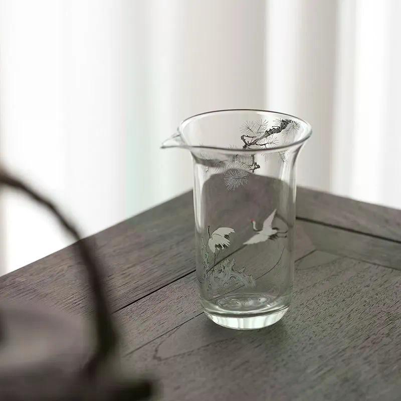 2026 Sản Phẩm Mới Hộp Đựng Trà Ruyin Vẽ Tay Qingsong Haohe Tháng Một Nam Cốc Kính Fair Cup Trung Quố