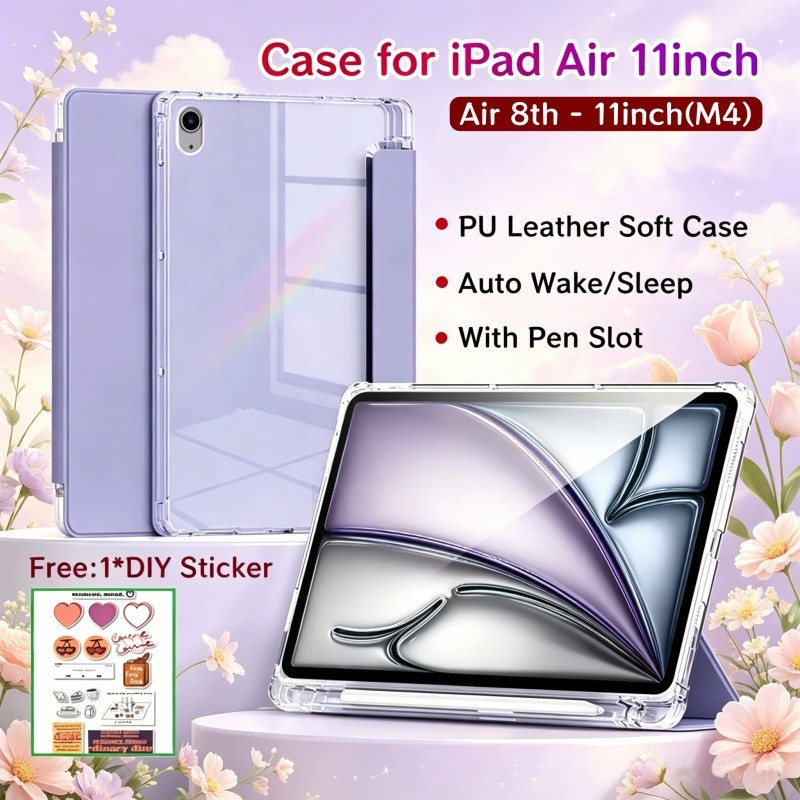 Ốp Lưng Cho iPad Air 11inch M4 2026 Mới Lật Mềm Vỏ iPad Air 8th 11inch Từ Tính Máy Tính Bảng Tự Động