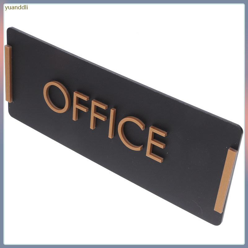 1Office Acrylic Door Sign Black Peel and Stick Trang trí tường cho doanh nghiệp