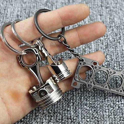 JDM Car Piston Cylinder Keychain Personality Car Key Chain ViWB