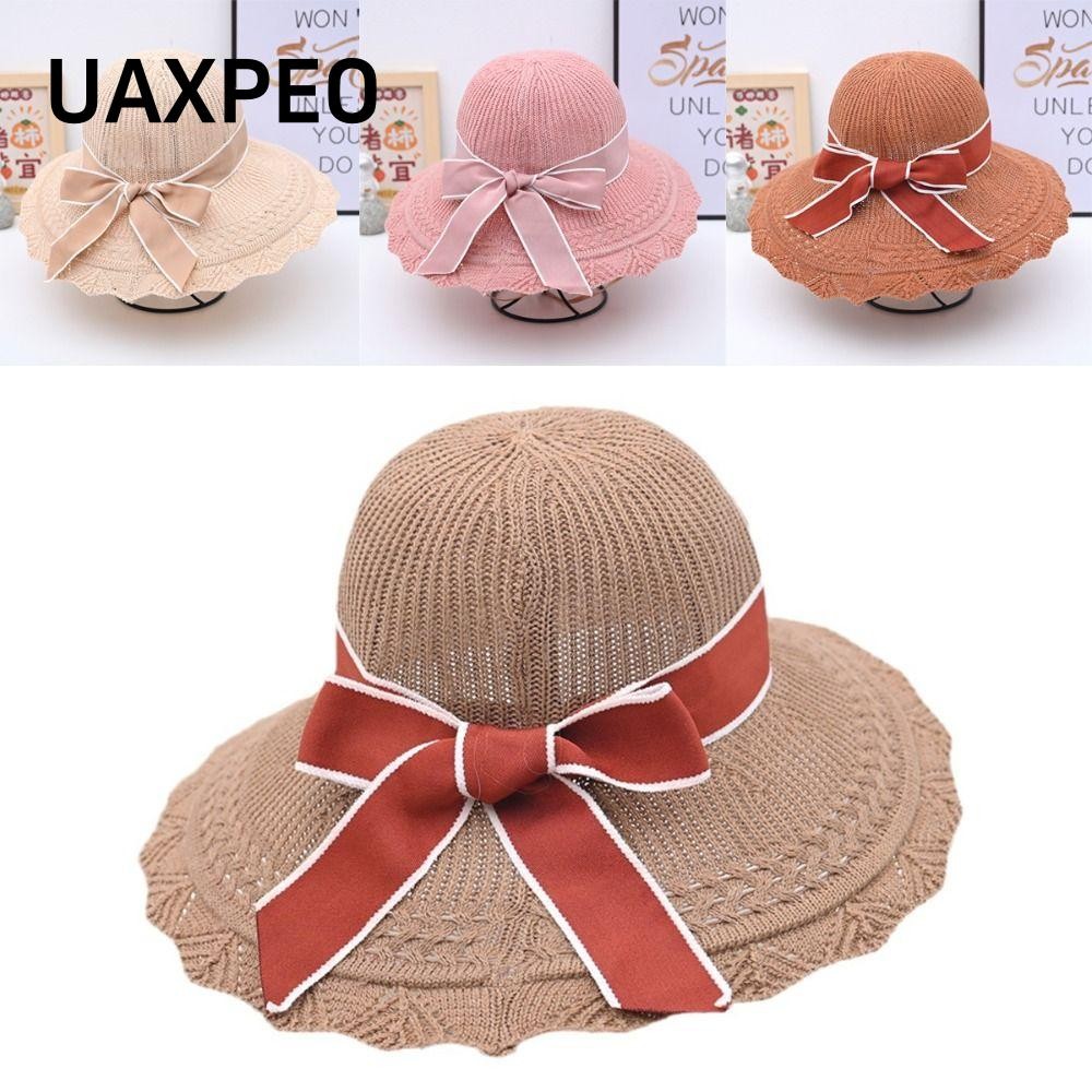 Mũ Panama UAXPEO chống nắng, quai nơ, gấp gọn và thoáng mát