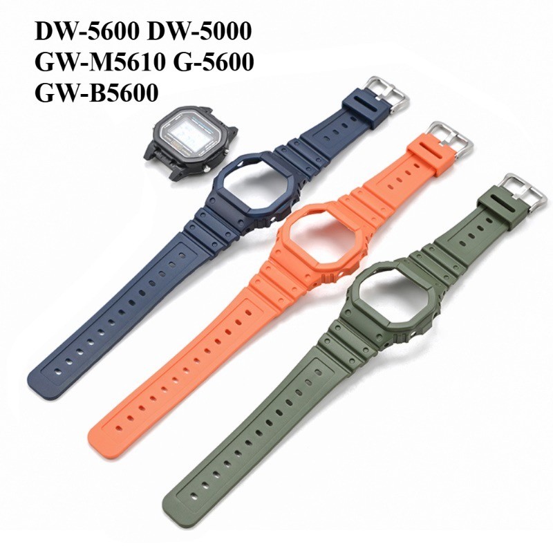 Dây Đeo Dành Cho Casio G-Shock DW-5600 DW-5000 GW-M5610 G-5600 GW-B5600 Thay Thế Vòng Tay Cao Su Sil