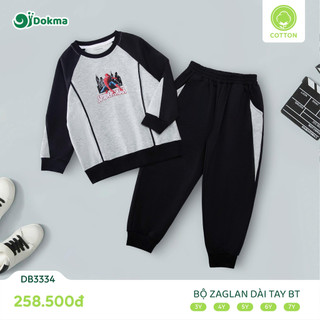  Bộ dài tay nhện bé trai Dokma DB3334  3-7Y  chất cotton da cá dầy vừa 
