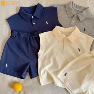  Bộ Polo Sát Nách Thêu Ngựa Cotton Bozip LOTUKA Cho Bé Trai Áo Hè Quần Áo Trẻ Em Mùa Hè Size 8-18kg 
