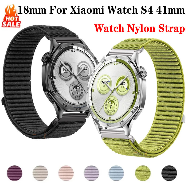 Dây đeo đồng hồ vòng nylon 18mm cho Xiaomi Watch S4 41mm Vòng đeo tay thể thao Mi Watch S4 41MM Dây 