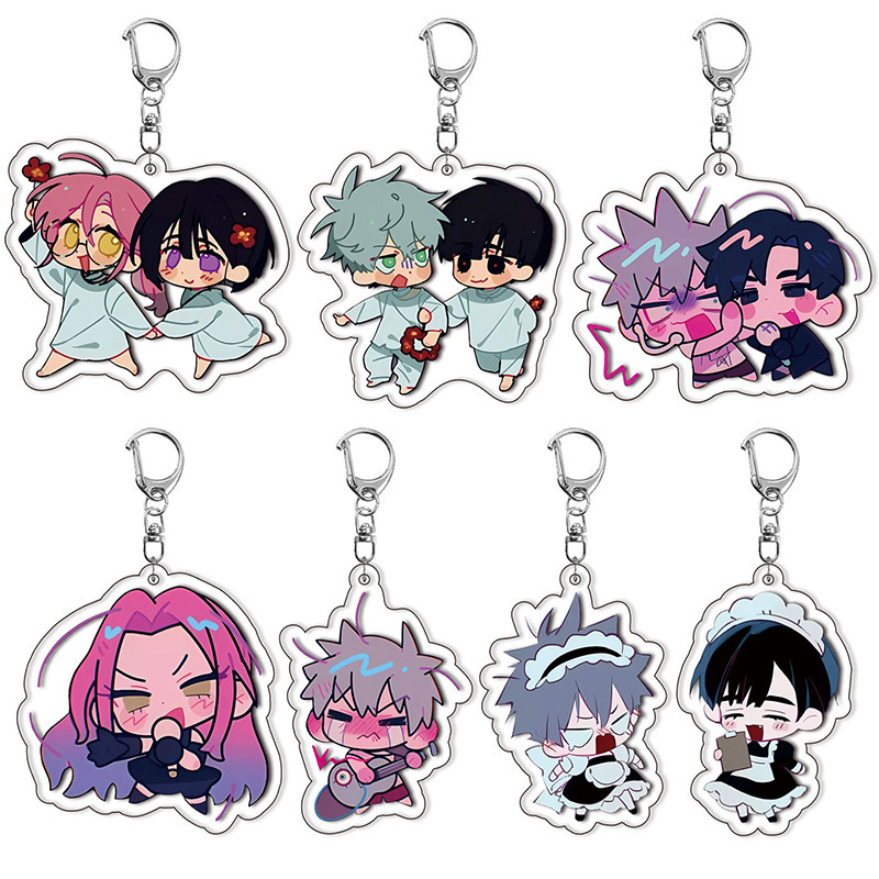 Anime ALIEN STAGE IVAN & TILL Cosplay Keychain Unisex Acrylic Bag Pendant Kawaii