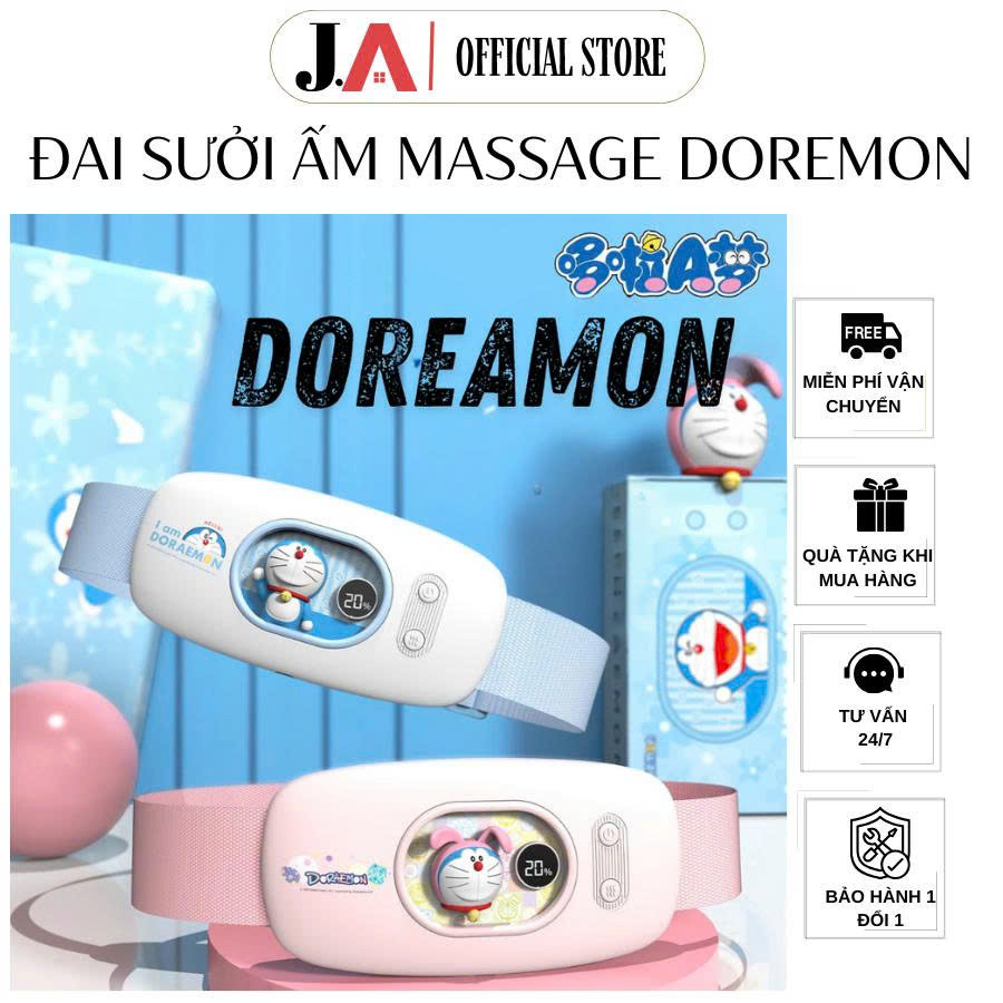 Máy Sưởi Ấm Đai Doreamon YP-N07 Chính Hãng – Giữ Ấm Bụng, Giảm Đau Bụng Kinh, Massage Thư Giãn, Pin 