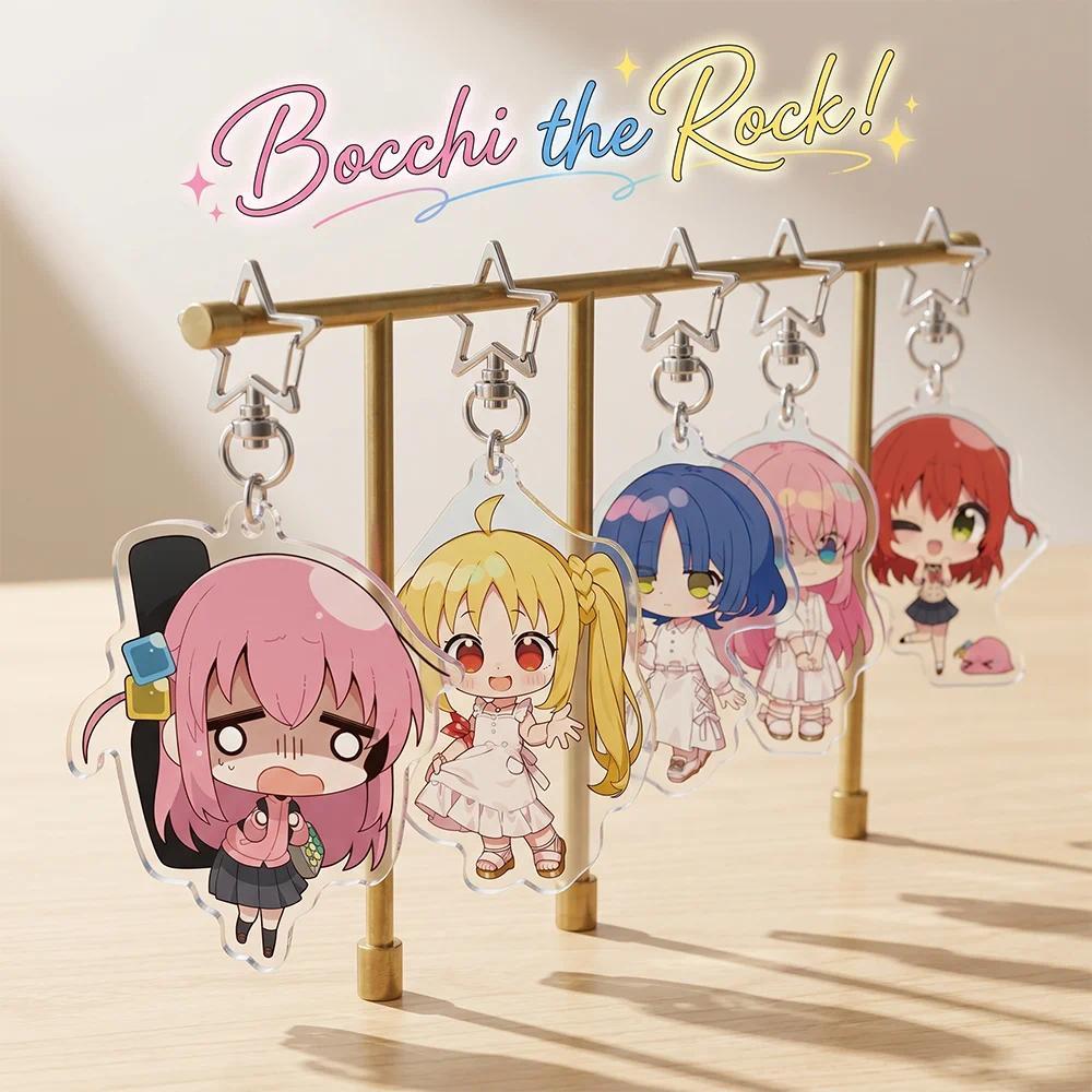 Bocchi the Rock Hitori Gotoh Nijika Ijichi 6CM Mica Giá đỡ móc khoá Dễ thương Anime Mô hình bag char