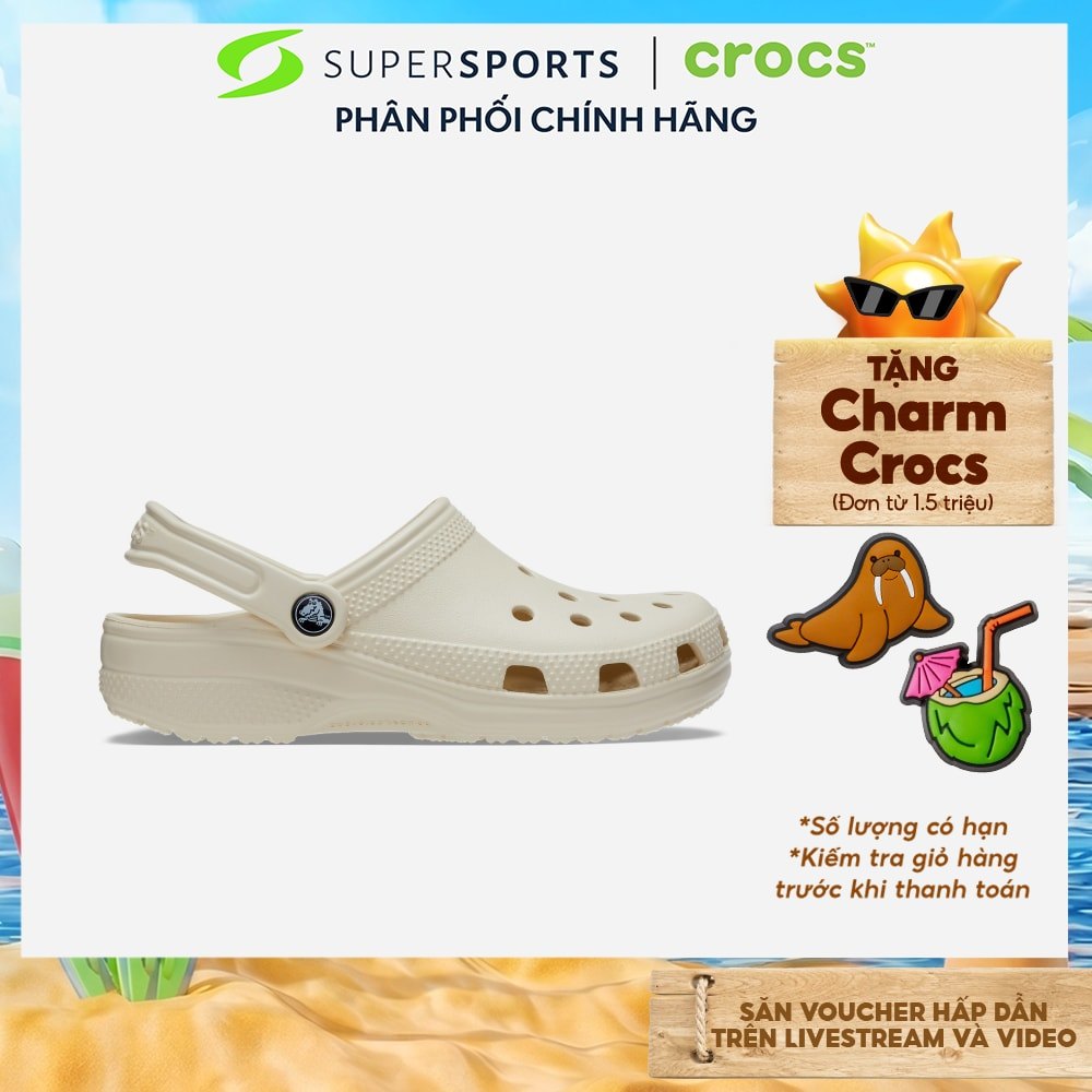 Giày Clog Unisex Crocs Classic - Be - 10001-2Y2 LS100 B000