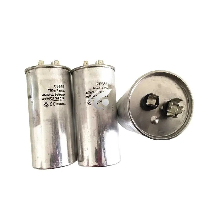 1 cái mới cho tụ điện điều hòa CBB65A-1 CBB65 CBB65A 450VAC 20UF 30UF 35UF 50UF 650UF 80UF 70UF một 