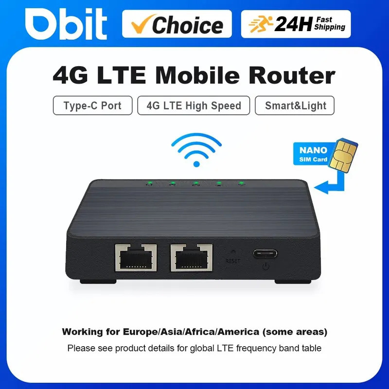 Hộp Mini Mới 4G Lte Router Wifi SIM Card Modem 4G Hỗ Trợ Bộ Nguồn USB 5V và 30 Kết Nối Thiết Bị