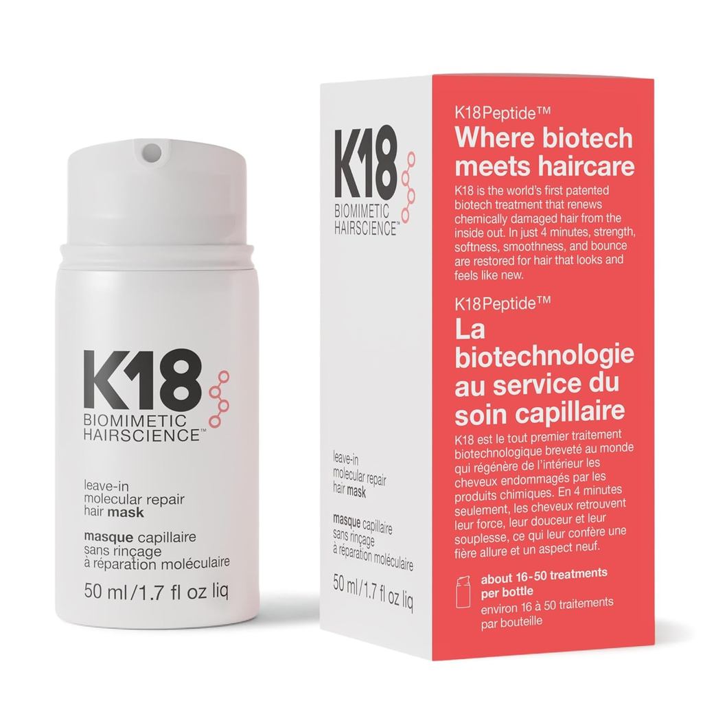 Mặt nạ dưỡng tóc phục hồi phân tử K18 - Mặt nạ điều trị tóc Peptide cho chất tẩy trắng, màu sắc, hóa