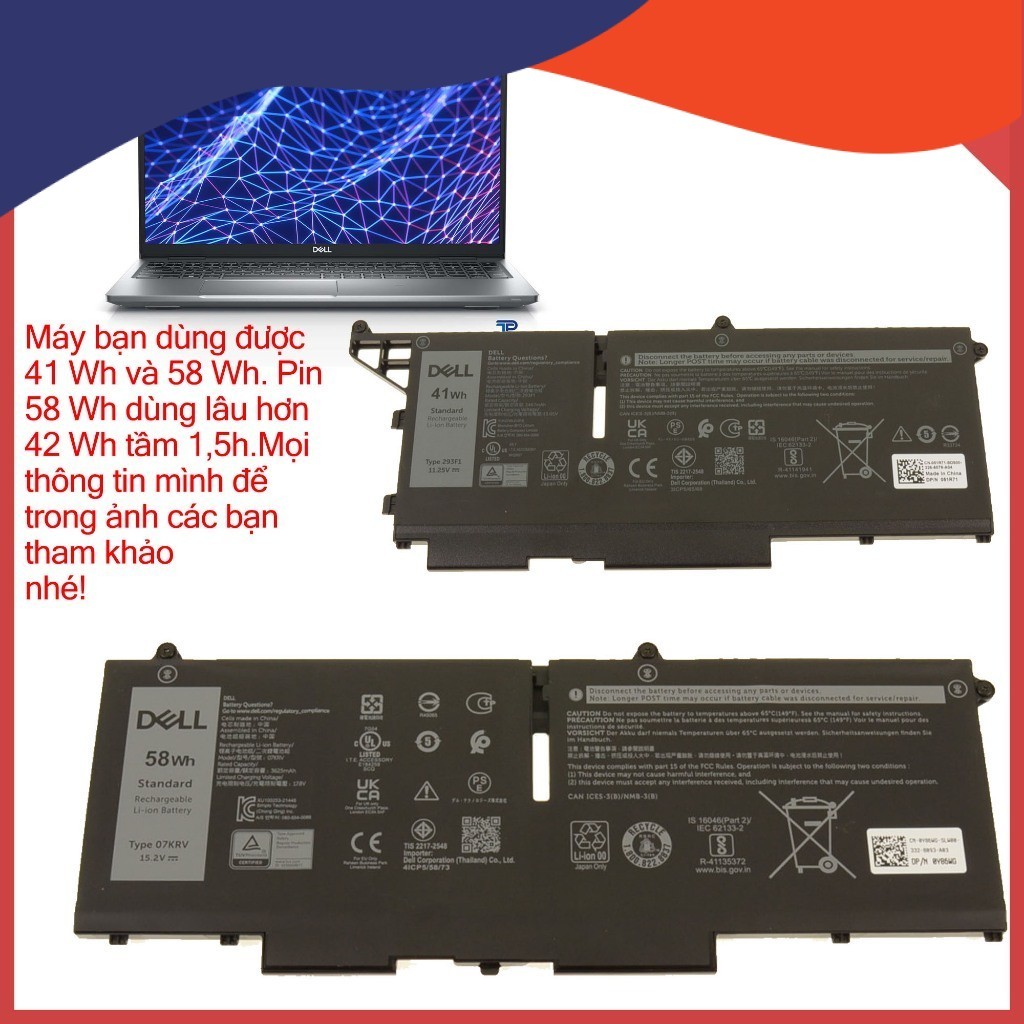 Pin Thay Thế Laptop Dell FK0VR