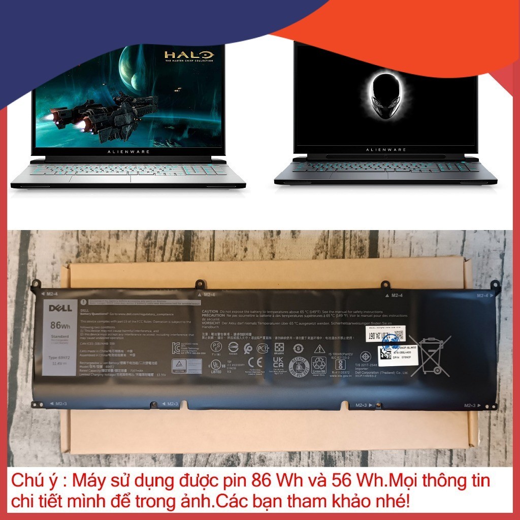 Pin Thay Thế Laptop Dell Alienware m17 R3