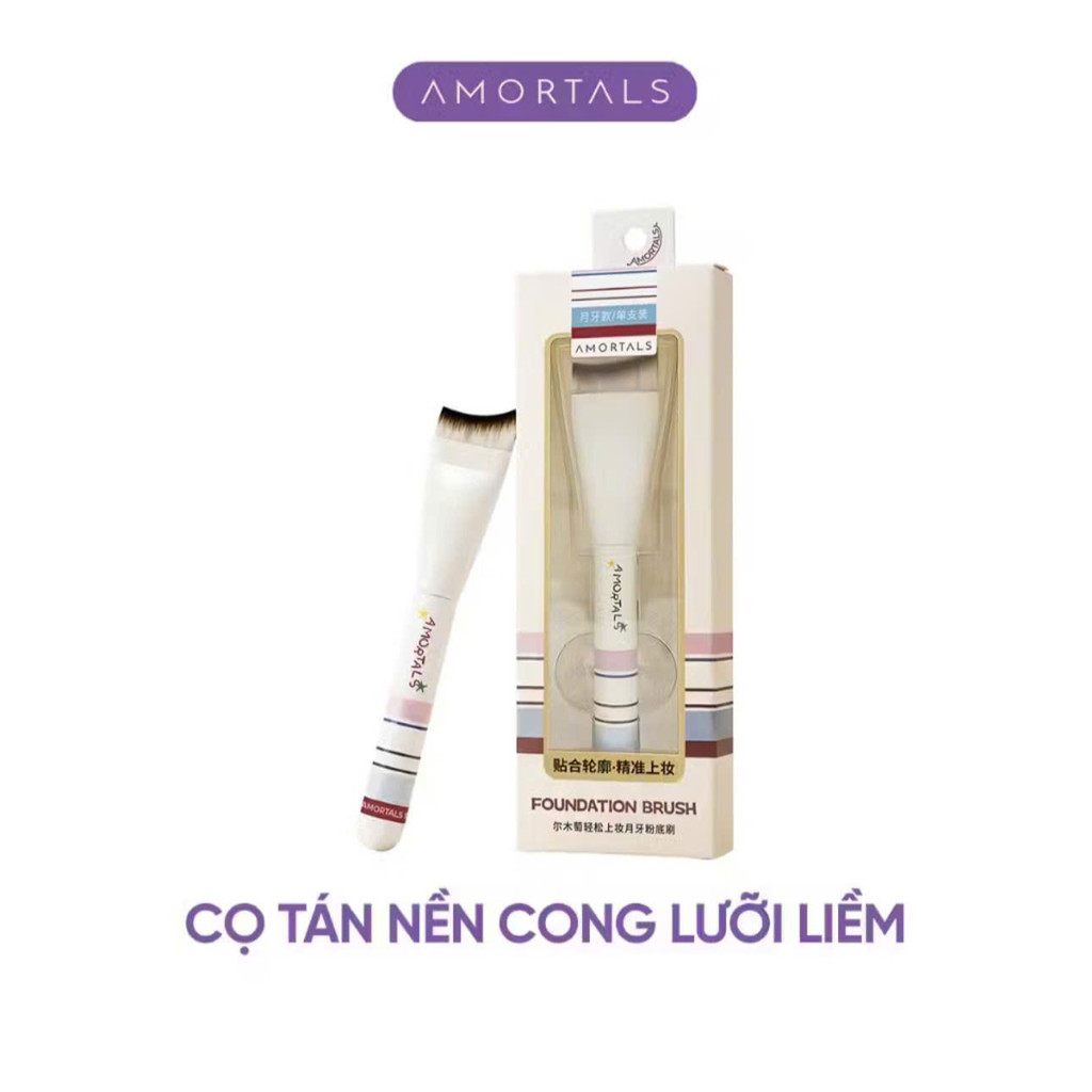 (AMORTALS )Cọ Tán Nền Amortals Hình Lưỡi Liềm , Cọ dàn nền AMORTALS, Đầu Cọ Siêu Mảnh 0.1mm, Dàn Nền