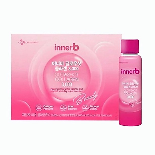 Nước uống Collagen Innerb Glowshot 3000 hộp 12 x 50ml và 6 x 50ml chai - Nước Innerb Glowshot Collag