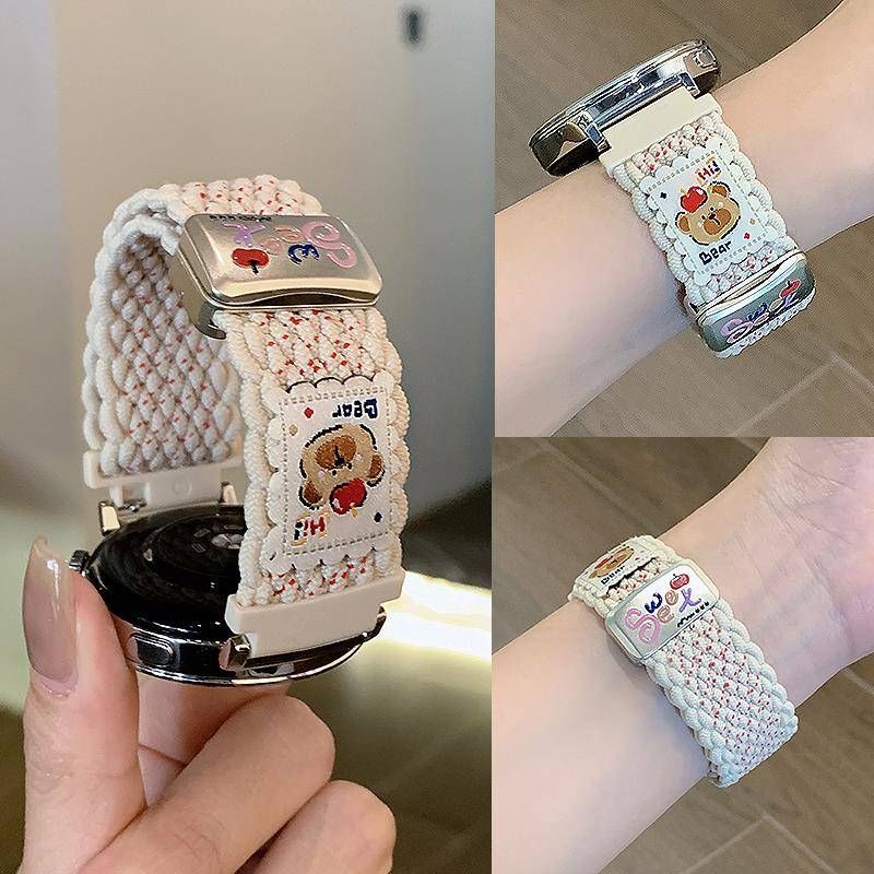 Apple Bear Bện Từ Tính Áp Dụng Redmi watch6 / 5 / 4 Nữ Dễ Thương Dây Đeo Redmi watch3 / 2 Dây Đeo Ta