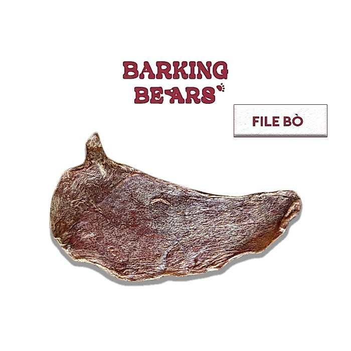 [Barking Bears] Gói 50-250gr File Bò Sấy Giòn Treat Thưởng Cho Chó