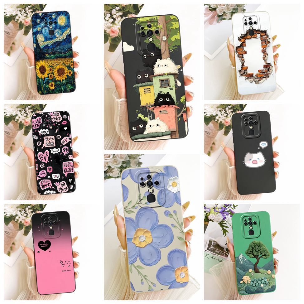 Dành Cho Tecno Camon 16 Ốp Lưng Silicon Thời Trang Mèo Dễ Thương Họa Tiết Ngộ nghĩnh Vỏ Cho Tecno CE