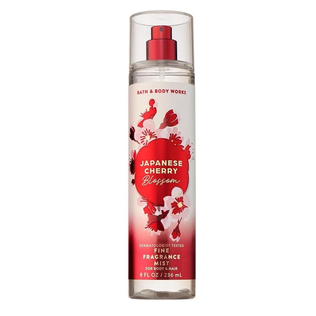 Bath & Body Works Xịt thơm mịn hoa anh đào Nhật Bản, Xịt toàn thân & Nước hoa dành cho nữ, Hương thơ