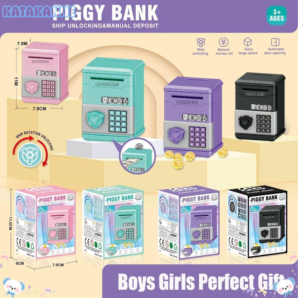 KATAKANNE Đồ chơi trẻ em Heo đất, Mật khẩu ATM Hộp tiền tiết kiệm tiền, Quà tặng trẻ em Mini Đồ chơi