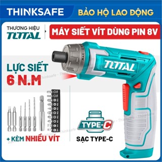  Máy bắn vít dùng pin 4V-8V TOTAL lực siết 4-6Nm đầu lục giác 1 4 inch Máy siết vít tốc độ không tải 240rpm 